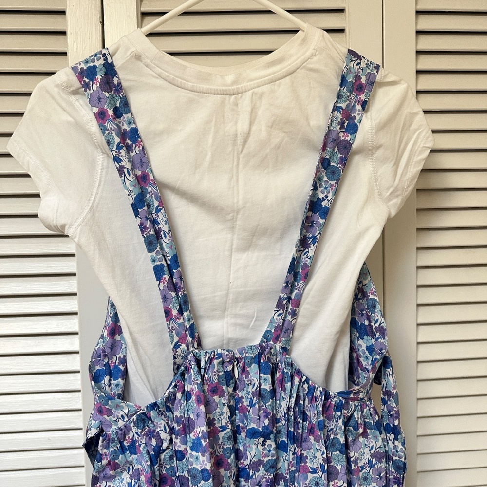J. Crew Liberty Print Cotton Dress Adjustable Straps Open Back Pockets Size 6 - Picture 17 of 17